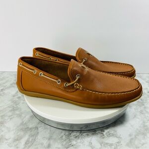 Sandrino Driving Loafers Mens 10.5D Rust Tan Leather Spain Penny Slip On Comfort